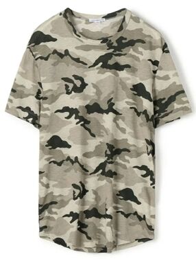 James Perse Camouflage Tee in Black and Gray SZ 2/ Sz M